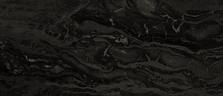 Abstract black marble texture with wavy patterns.